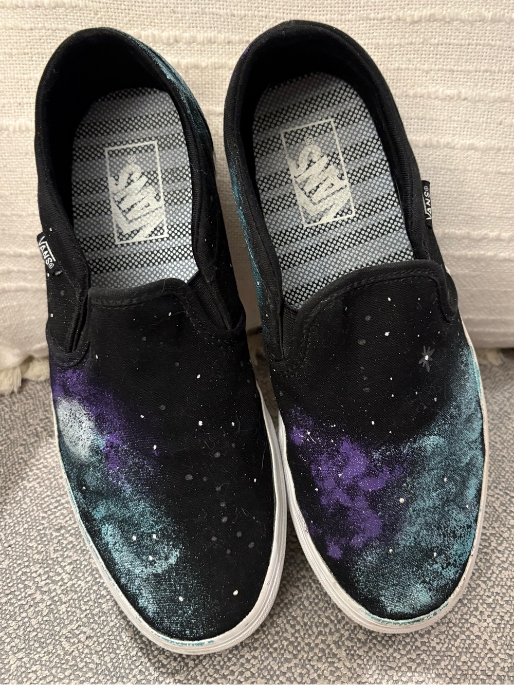 VANS Classic Slip On Galaxy Canvas Low
Top Skate Shoes Women's 9